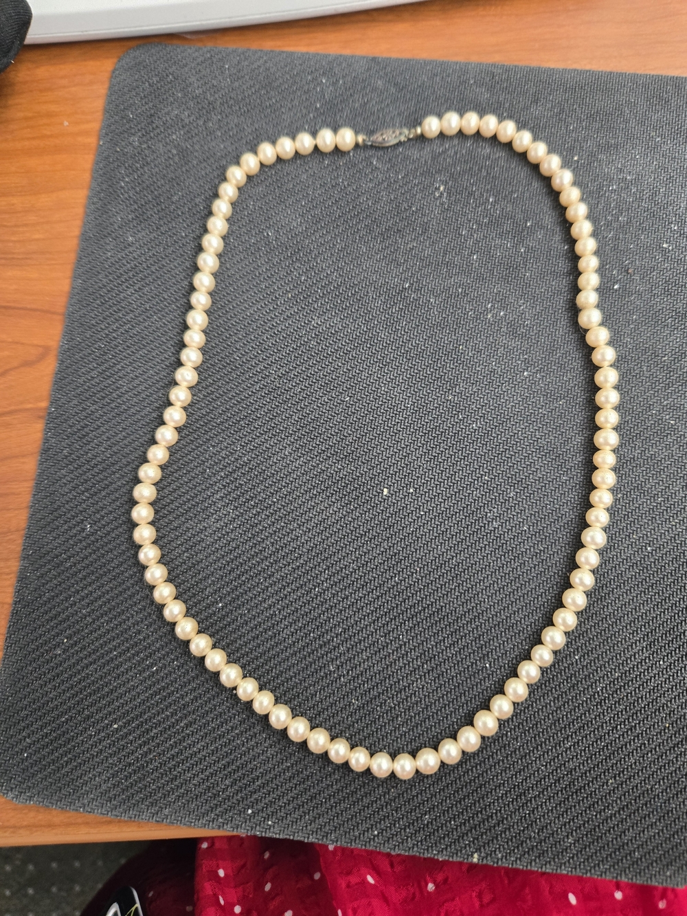Classic Ivory Faux Pearl Necklace - Women's Jewelry